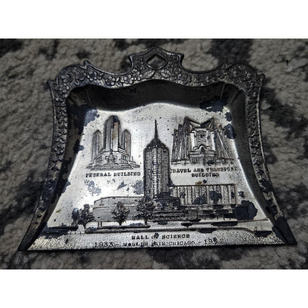 1933 Century of Progress Chicago World's Fair Hall of Science Crumb Tray